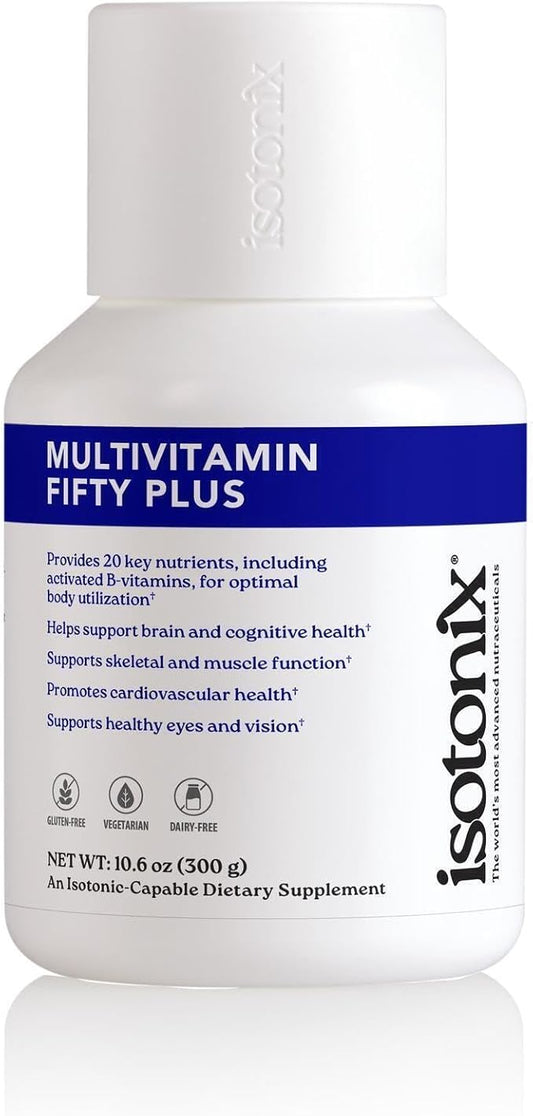 Isotonix Multivitamin Fifty Plus – Daily Multivitamin for Adults 50+ with B-Vitamins, Antioxidants, and Essential Nutrients for Bone, Heart, and Cognitive Health