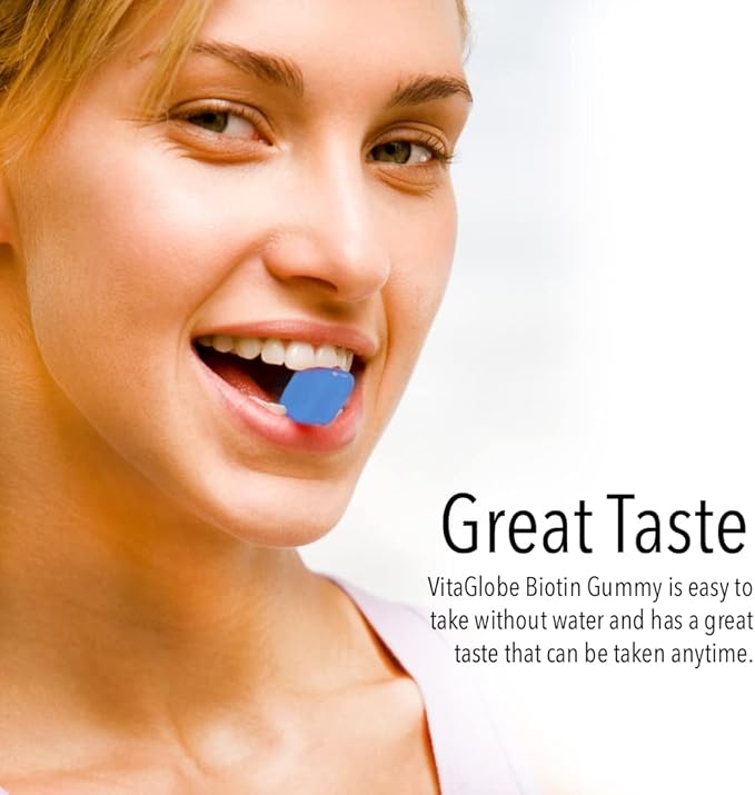 Biotin Gummy Vitamins 5000mcg - Mixed Berry Gummy for Hair, Skin & Nails, 80 Count (Pack of 2)