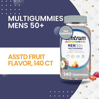 SCHMIDT EMPIRE Men 50+ Multigummies 140 Count – Daily Multivitamin & Multimineral Gummies for Men 50+ (Pack of 1)