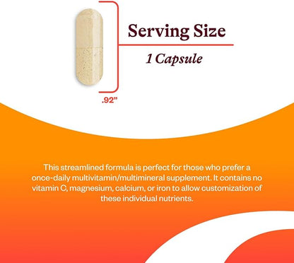 Seeking Health Multivitamin One, 1 a Day Multivitamin Supplement for Adults, Methyl B12 and Methylfolate, Vitamin A, Bioavailable Nutrients for Men and Women, Vegetarian (45 Capsules)