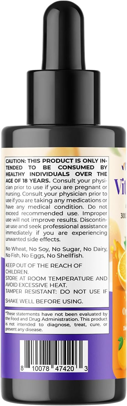 Vitamatic Sugar Free Vitamin A Liquid Drops 10000 IU (3000 mcg) as Retinyl Palmitate - Approximate 4 Months Supply - Immune Support, Eye Health, Skin Health - 2 FL OZ (59 ml) (2 Packs)