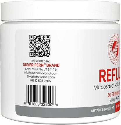 Reflux - Digestive Supplement - Each Tub = 30 Scoops = 30 Servings - Mucosal Support for Acid Issues - with Mucosave FG and Slippery Elm Bark (2 Tubs)