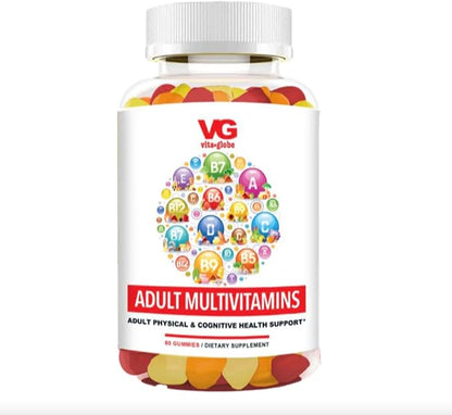Adult Multivitamin Gummies – with Vitamins C, D, E, B6, B12, Folate & Biotin | Daily Multivitamin Supplement for Energy, Immune Health & Metabolism Support – 60 Gummies (Pack of 1)