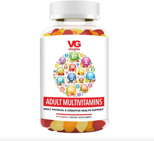 Adult Multivitamin Gummies – with Vitamins C, D, E, B6, B12, Folate & Biotin | Daily Multivitamin Supplement for Energy, Immune Health & Metabolism Support – 60 Gummies (Pack of 1)