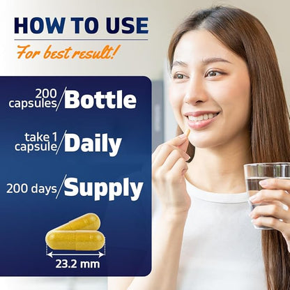 Vitamatic Vitamin B2 (Riboflavin) 250 mg - 200 Capsules Support Cellular Energy & Red Blood Cell Production