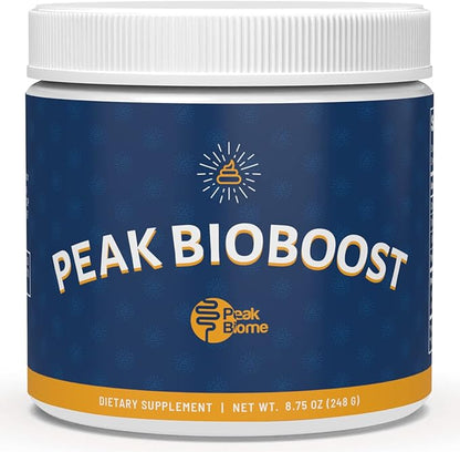 Peak BioBoost - Prebiotic Fiber Supplement - Flavorless Digestive Nutritional Supplements - Easy to Dissolve Prebiotic Powder - No Gluten, Soy or Dairy - 1 Month Supply - 30 Servings