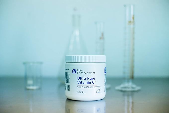 Life Enhancement Ultra Pure Vitamin C Powder - 1,100 mg Ascorbic Acid Vitamin C Supplement - 227 Servings