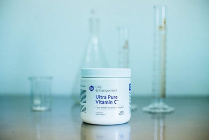 Life Enhancement Ultra Pure Vitamin C Powder - 1,100 mg Ascorbic Acid Vitamin C Supplement - 227 Servings