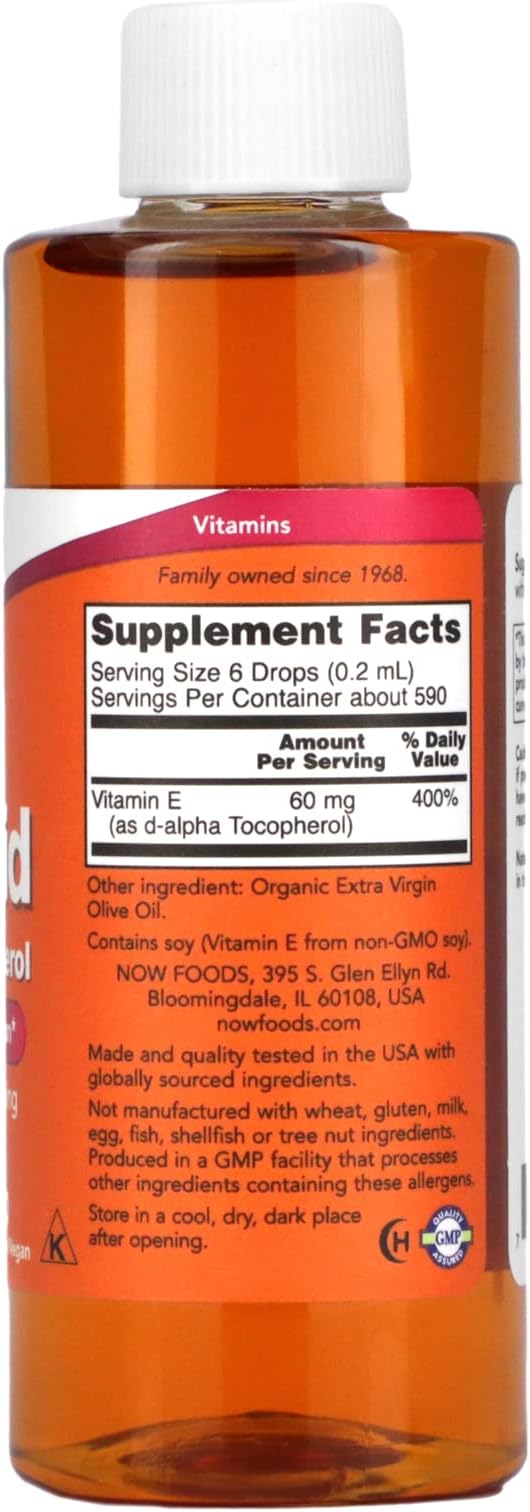 NOW Vitamin E 90 IU Liquid,4-Ounce