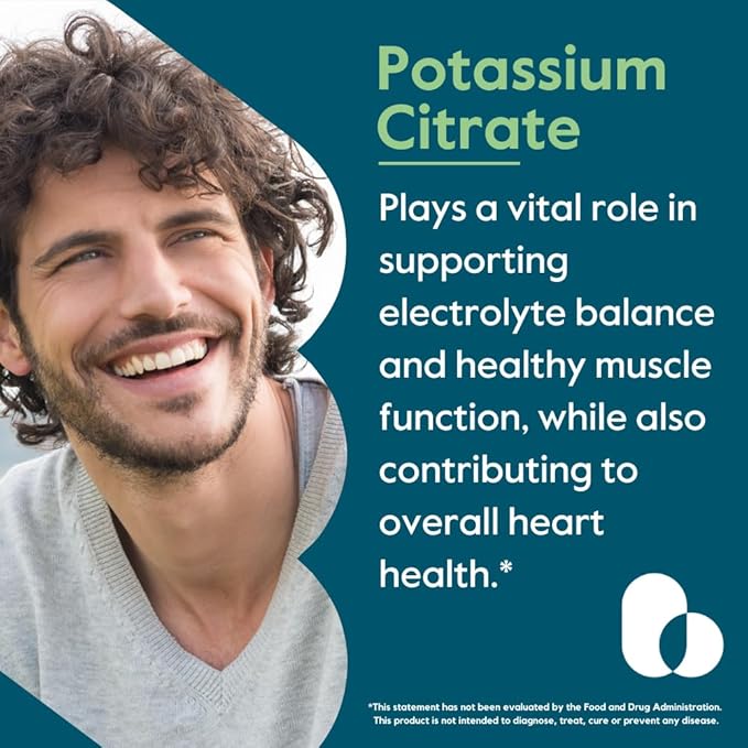 BESTVITE Filler-Free Potassium Citrate 99mg (240 Vegetarian Capsules) - No Stearates - No Fillers - Vegan - Gluten Free - Non GMO - Essential Mineral for Electrolyte Balance*