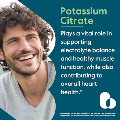 BESTVITE Filler-Free Potassium Citrate 99mg (240 Vegetarian Capsules) - No Stearates - No Fillers - Vegan - Gluten Free - Non GMO - Essential Mineral for Electrolyte Balance*