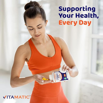 Vitamatic Vitamin B2 (Riboflavin) 250 mg - 200 Capsules Support Cellular Energy & Red Blood Cell Production