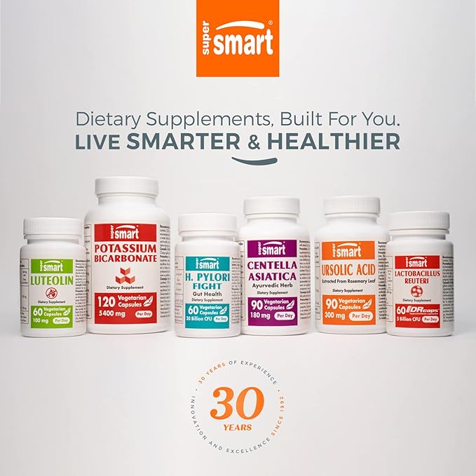 Supersmart - Benfotiamine 320mg per Day (High Potency) - Bioavailable Thiamine - Vitamin B1 Benfotiamine Supplement | Non-GMO & Gluten Free - 120 Vegetarian Capsules
