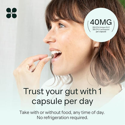 IB-PRO Bacillus Coagulans Probiotic - 2-1 Lactospore & Unique is-2 for Occasional Constipation, Bloating & Digestive Upset - 3rd Party Verified - 30 Capsules