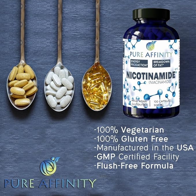 200 Count! B3 Nicotinamide 500 mg Effective Flush-Free Niacin. Energy Booster, Cell Regenerator, Supports Cognitive Decline, Anti-Aging and Helps Breaks Down Carbs & Fats (200 Ct)