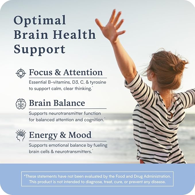 Accentrate Neuro 110- Complete Vitamin B Complex | Methylated Multivitamin w/L-Methylfolate (5-MTHF) Methylcobalamin (B12) Pyridoxal-5'-Phosphate (P5P) | Brain Health | MTHFR Supplement | 30 Tablets