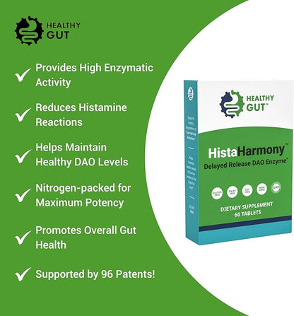 HistaHarmony | Delayed Release DAO Diamine Oxidase Histamine Support Enzyme | 30,000 HDU | 60 Servings