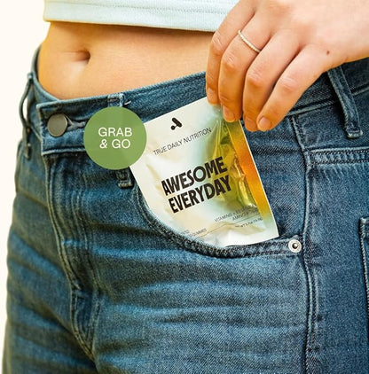 Awesome Everyday Superfood Gummies for Adults – Daily Multivitamin for Women & Men - EAAs, Mushrooms & Adaptogens - Vegan, No Artificial Flavors, Colors or Seed Oils - Essential Amino Acids - 28 Count