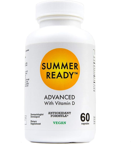 Advanced Skin Care Antioxidant Supplement Capsules - Vitamin D3 5000IU Plus Nicotinamide/Niacinamide/Niacin 500mg (Vitamin B3) and Polypodium Leucotomos (Fern Extract) 480mg