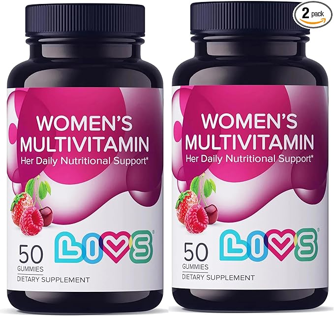 Women's Multivitamins Gummy Vitamin - Multivitamin for Women, Gummy Vitamins, All-Natural, Gluten-Free, Non-GMO, Womens Vitamins Gummies - Strawberry, Cherry, & Raspberry Flavored, 100 Count