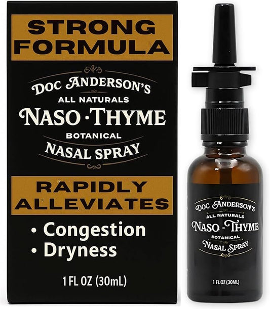 Doc Anderson's Botanical Nasal Spray – Natural Congestion Relief with Aloe & Thyme for Clearer Breathing, Combat Irritants, and Moisturizes, Made in USA (1 Pack)