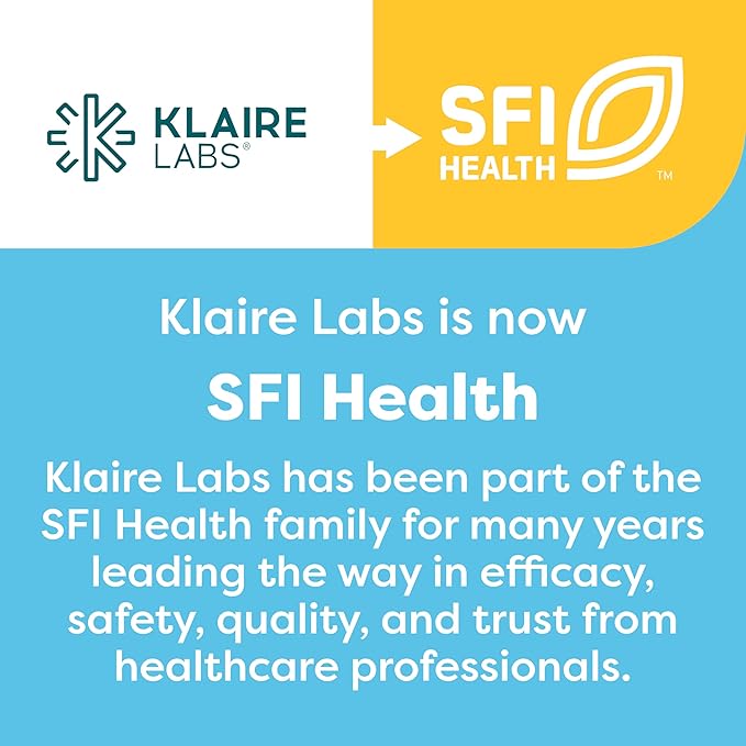 Klaire Labs SFI Health CDP Choline 250mg - Soy-Free Choline Supplements - Cognizin Citicoline to Help Support Memory, Focus & Attention - Bioavailable Active Form, Hypoallergenic (60 Capsules)