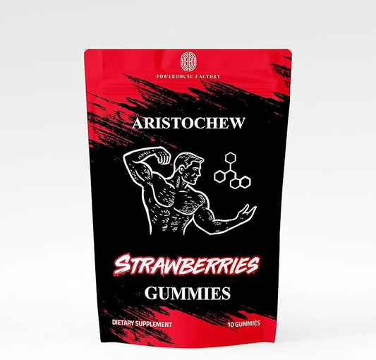 Aristochew Multivitamins Gummies,Active Lifestyle - Strength & Confidence, Supports Energy Gummy - 10 Count - Non-GMO, Gluten-Free, Vegetarian, Strawberry Flavor
