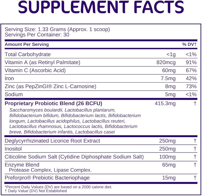 Bio-Heal Pro+ 6-in-1 Probiotic Powder Supplement – Daily Probiotic Formula for Women, Men, and Kids - 30 Day Supply