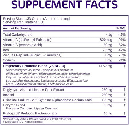 Bio-Heal Pro+ 6-in-1 Probiotic Powder Supplement – Daily Probiotic Formula for Women, Men, and Kids - 30 Day Supply