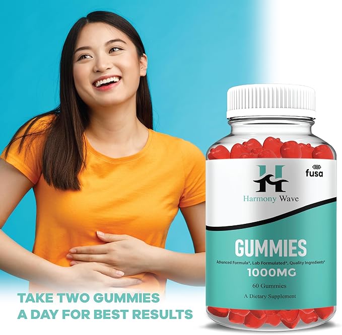Harmony Wave Gummies HarmonyWave Maximum Strength Gummy Supplement, Harmony Waves Premium Multivitamin B12 Folic Acid Dietary Support Supplement, HarmonyWaves Advanced Formula Gummy (60 Gummies)
