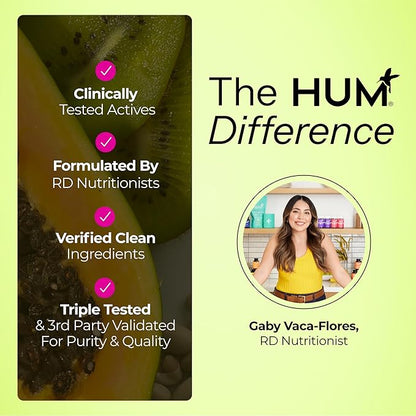 HUM Flatter Me Digestive Enzymes for Women & Men, Digestive Health Bloating Supplement with Ginger & Peppermint Leaf, Fast Acting Anti Bloat Pills Multi Enzyme for Debloating, Vegan, 60 Capsules