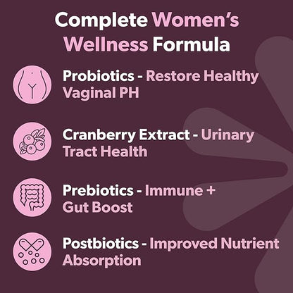BIOMA Feminine Health Synbiotic - Women's Health Supplement for Healthy Vaginal pH, Urinary Tract & Digestive Support - with Probiotics, Cranberry & Tributyrin - 180 Capsules (3 Pack, 90-Day Supply)