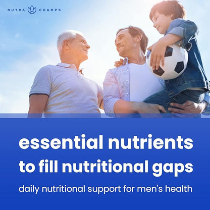 NutraChamps Multivitamin for Men 14+ | Mens Multivitamin Gummies, 120 Count | Vitamins A, B, C, D, E, Biotin, Zinc | Mens Gummy Multivitamins Supplement | Chewable Daily Multi Gummy Vitamins for Men