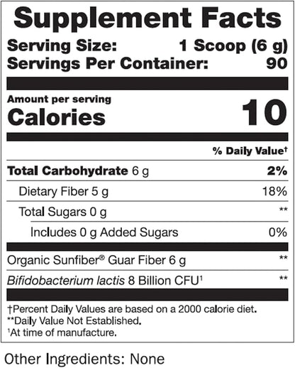 Regular Girl Organic Powder, Prebiotic Fiber Supplement and Probiotics for Women, Low FODMAP, 90 Day Bulk Supply, Unflavored, 90 Servings