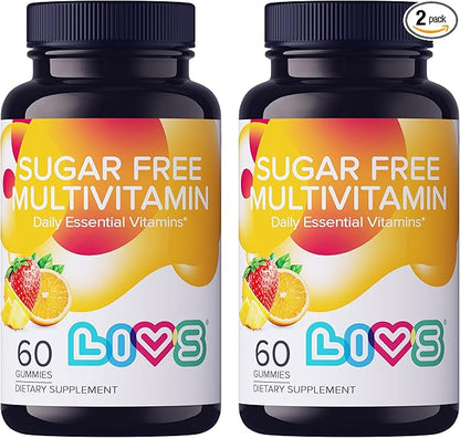 Sugar Free Multivitamin Gummies for Adults & Kids – Vegan Gummy Vitamin with A, C, D, B-Complex (B3, B5, B6, B12), Biotin & Zinc | Multivitamin Supplements for Overall Wellness & Support - 120 Ct