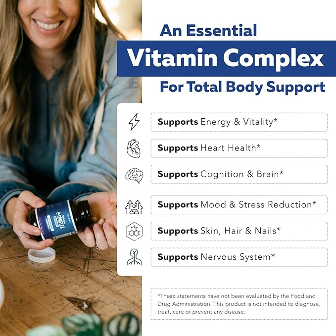 BioActive Vitamin B Complex Blood Stream Ready, Methylated B Complex Featuring Methylfolate 3 BioActive Forms of B12, BenfoPure® B1 & Pantesin® B5 12 B Vitamins in Clinical Doses(160 Servings - 3Pack)