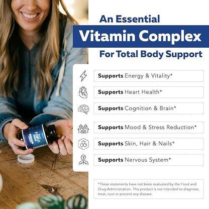 BioActive Vitamin B Complex Blood Stream Ready, Methylated B Complex Featuring Methylfolate 3 BioActive Forms of B12, BenfoPure® B1 & Pantesin® B5 12 B Vitamins in Clinical Doses(160 Servings - 3Pack)