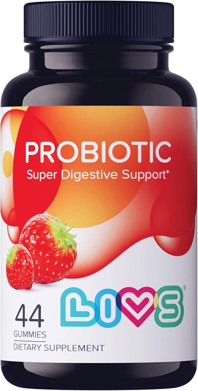 Probiotic Gummies for Women and Men – 5 Billion CFUs Bacillus Coagulans for Digestive Gut Health, Mood Support & Immune Boost | All Natural, Plant-Based, Vegan, Strawberry Flavor - 44 Count