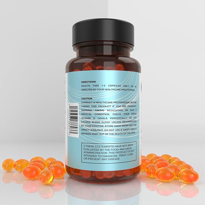 Gut & Heart Health + Immune Support | 1 Month Supply | 30 Soft Gel Capsules | Pure Butyrate 350mg & Vitamin D3 2000IUs & Vitamin K2 120mcg | Heart Health | Gastrointestinal Support