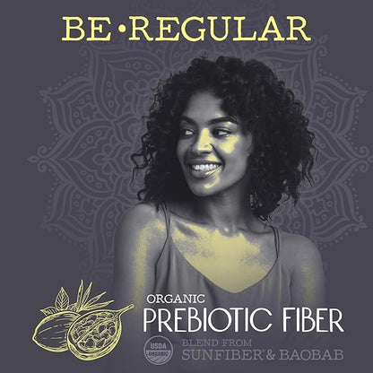 Sunwarrior Fiber Supplement Prebiotic Organic | Vegan Fiber Supplement Plant-Powered Gut Health Booster with Pure Ingredients for Digestive Harmony | Vegan & Non-GMO | 8oz Pouch (30 SRV) Be Well