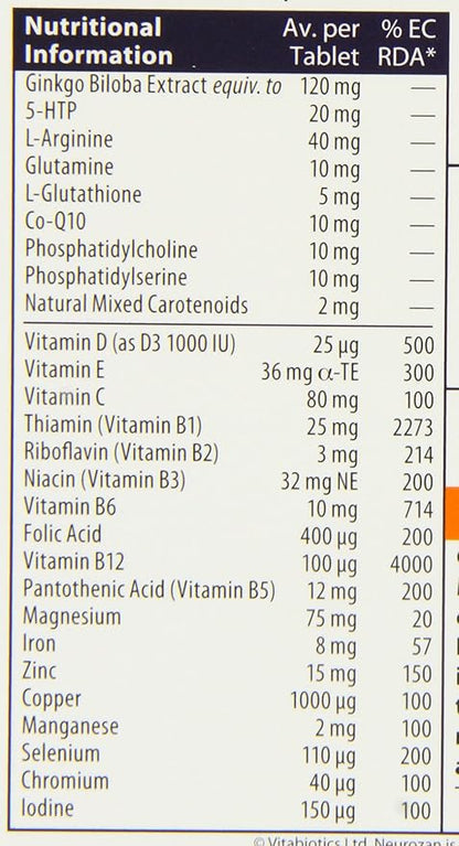 Vitabiotics Neurozan Capsules 30 Capsules