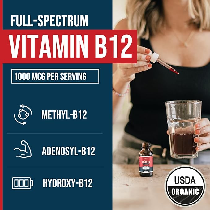 BioActive Vitamin B12 1000 mcg | Contains 3 BioActive Forms B12 Plus Methylfolate Cofactor - Methyl B12, Adenosyl B12 & Hydroxy B12 | Sublingual Form, Cherry Flavor, Organic, Vegan (180 Servings)