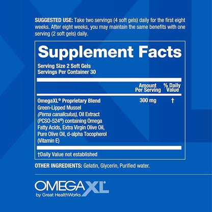 OmegaXL Powerful Joint and Muscle Support Supplement 60 Count (2 Pack) & Probiotic XL - PreforPro, DE111, Shelf Stable - Promote Healthy Gut Flora Growth (30 Veggie caps)