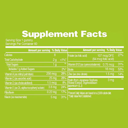 Halal & Gluten Free Kids Immunity Gummy - Dietary Supplement with Vitamins for Kids & Children - Chewable Multivitamin Booster Gummies with B12, Zinc, Vitamin C, D, E, A - 60 Gummies (5.3 oz)