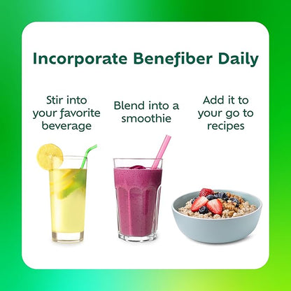 Benefiber Prebiotic Fiber + Superfruits Dietary Supplement, Strawberry Dragon Fruit Flavor, 8.8 oz (250g), 25 Day Supply