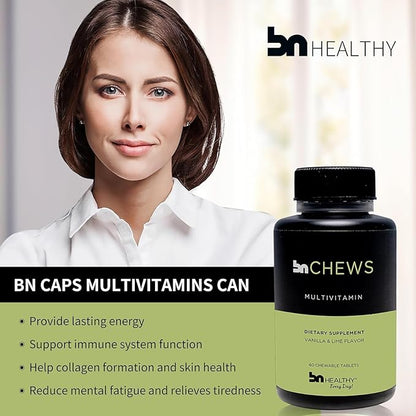 Chewable 2 Pack Bariatric Multivitamin with Iron, Vitamin B12, Delicious Lime & Vanilla Flavor – 120 Ct – 60-120 Day Supply.