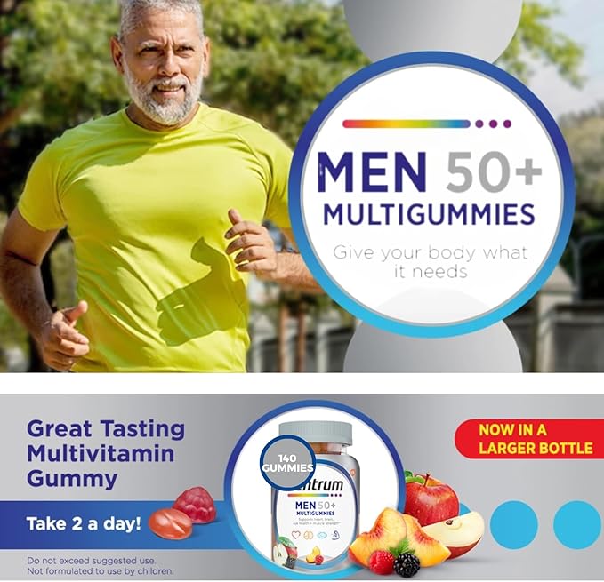 SCHMIDT EMPIRE Men 50+ Multigummies 140 Count – Daily Multivitamin & Multimineral Gummies for Men 50+ (Pack of 1)