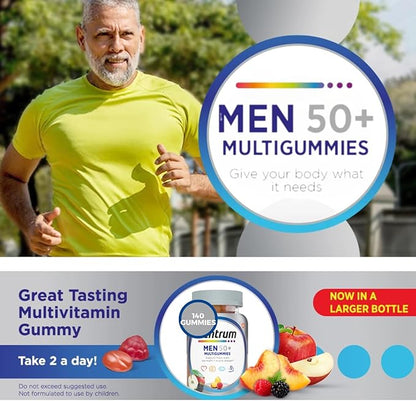 SCHMIDT EMPIRE Men 50+ Multigummies 140 Count – Daily Multivitamin & Multimineral Gummies for Men 50+ (Pack of 1)