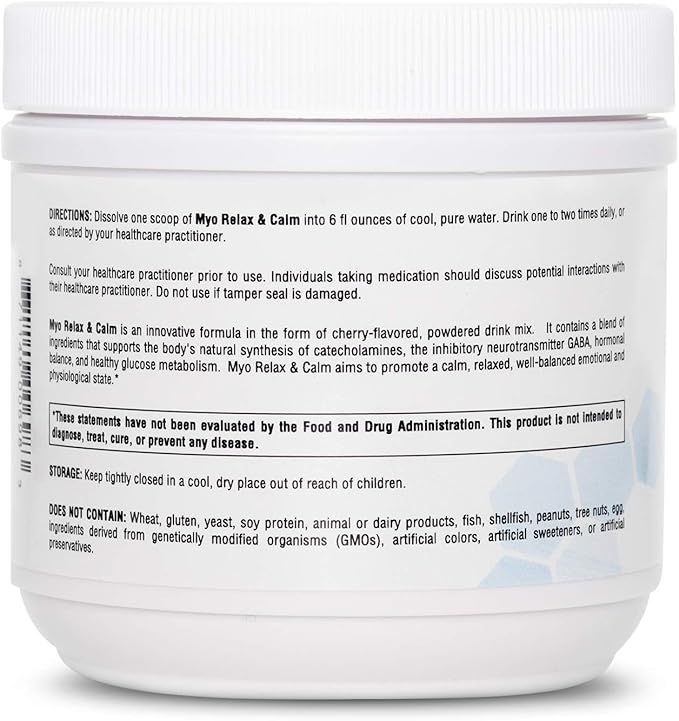 MYOXCIENCE Myo Relax & Calm | Myo-Inositol, L-Theanine, Taurine, Magnesium & GABA | Supports Sleep, Neurotransmitter & Hormone Support
