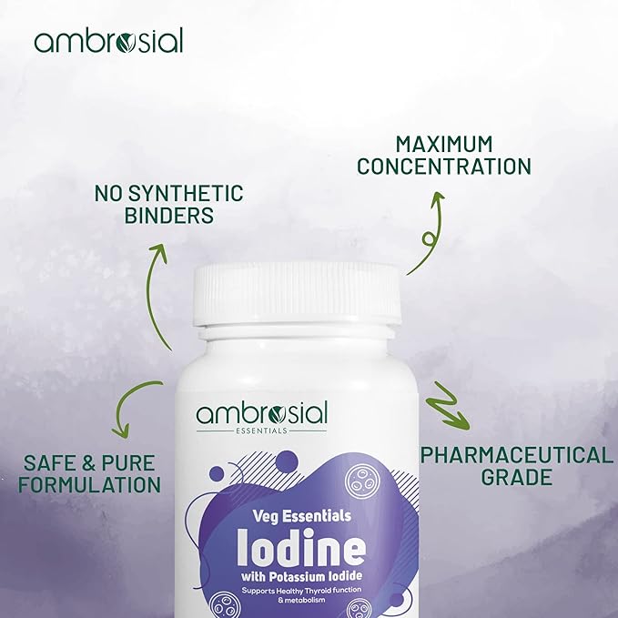 Ambrosial Iodine 5000mcg Tablets (Pack of 1-60 Tablets)